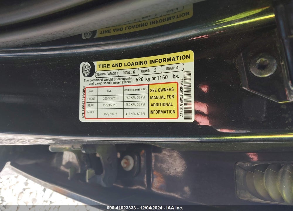 2010 FORD FLEX LIMITED VIN: 2FMHK6DT3ABA10277