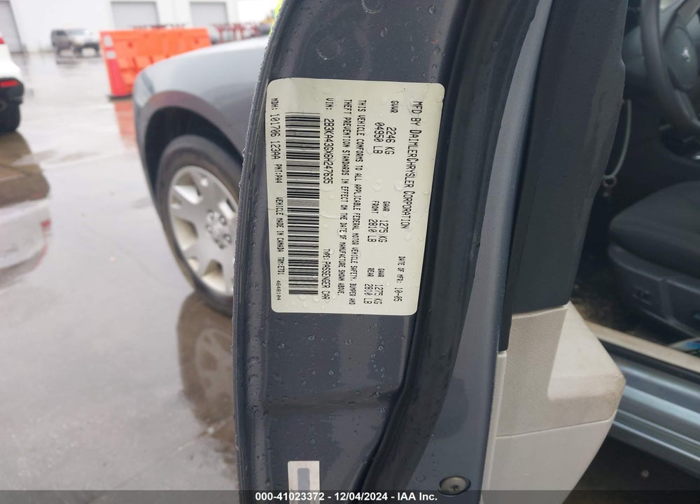 2006 DODGE CHARGER VIN: 2B3KA43GX6H247635