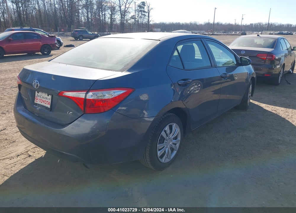 2016 TOYOTA COROLLA LE VIN: 2T1BURHE5GC518896