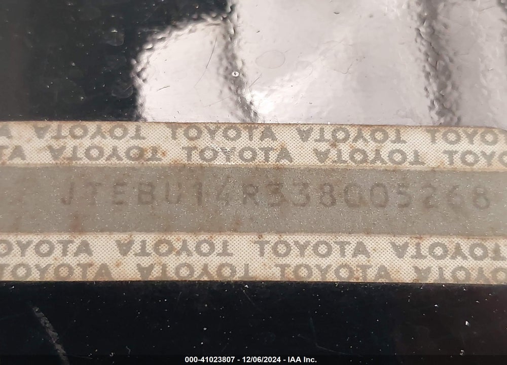 2003 TOYOTA 4RUNNER SR5 V6 VIN: JTEBU14R338005268