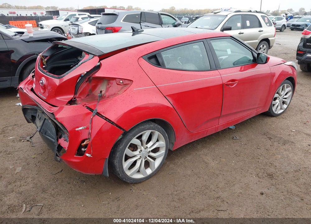 2013 HYUNDAI VELOSTER BASE W/GRAY VIN: KMHTC6ADXDU174676