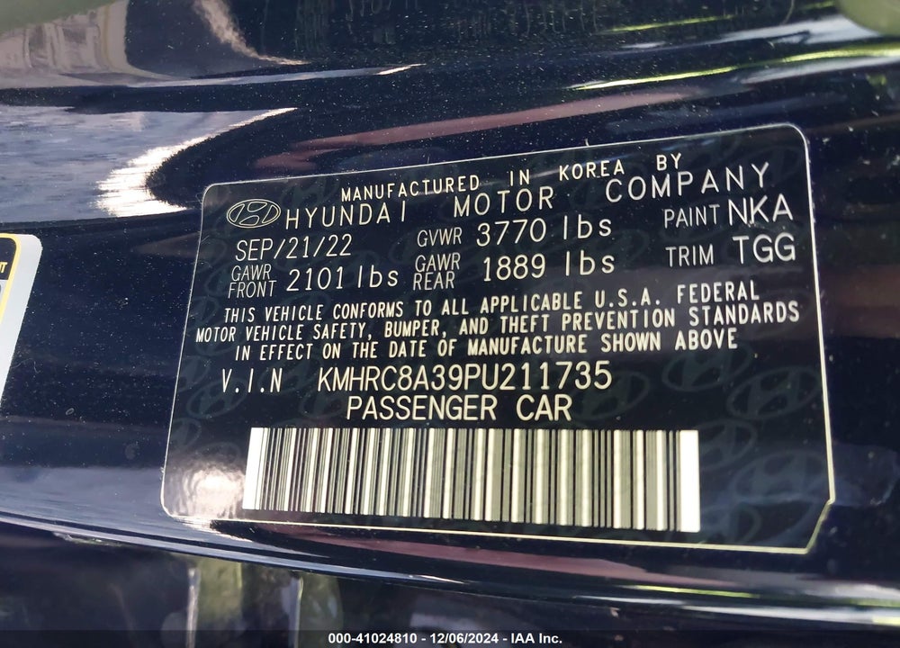 2023 HYUNDAI VENUE SEL VIN: KMHRC8A39PU211735