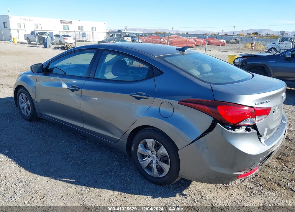 2016 HYUNDAI ELANTRA SE VIN: KMHDH4AE3GU622165