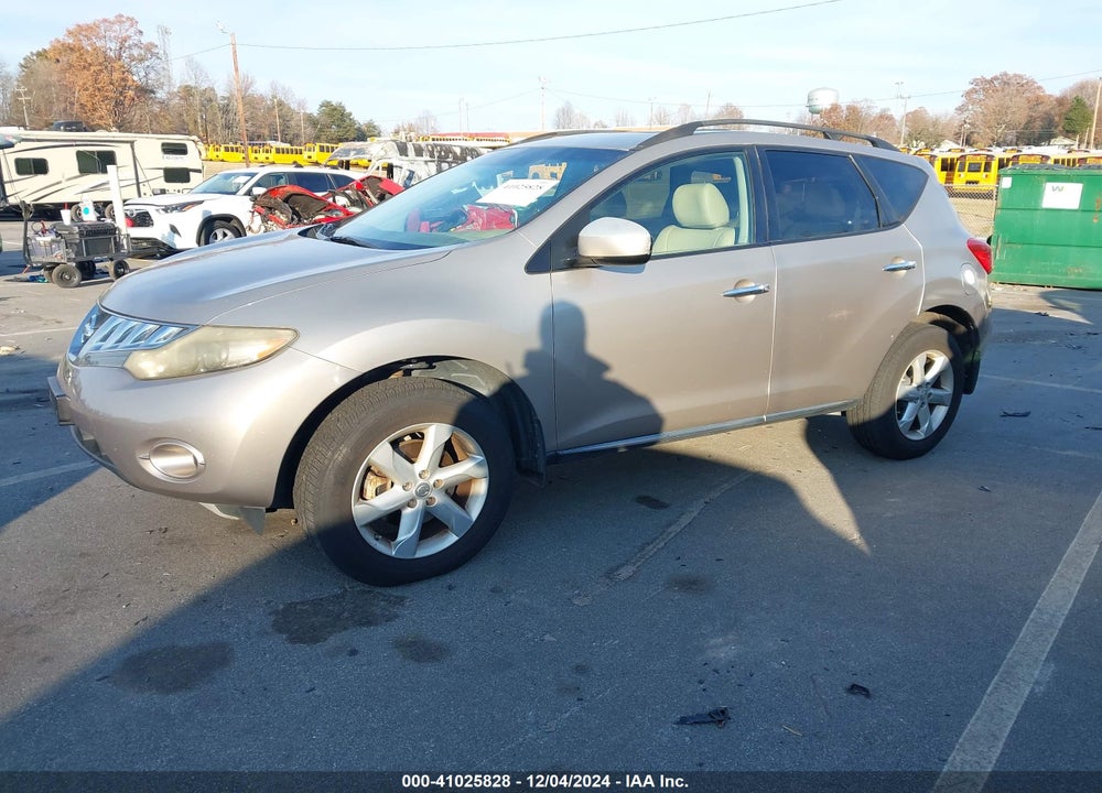 2009 NISSAN MURANO S VIN: JN8AZ18W09W201260