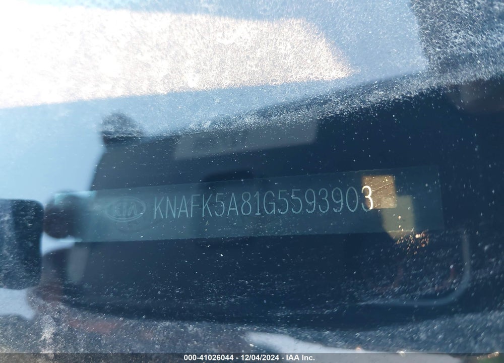 2016 KIA FORTE LX VIN: KNAFK5A81G5593903