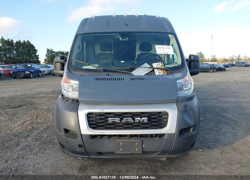 2019 RAM PROMASTER 3500 CARGO VAN HIGH ROOF 159 WB EXT VIN: 3C6URVJG3KE541982
