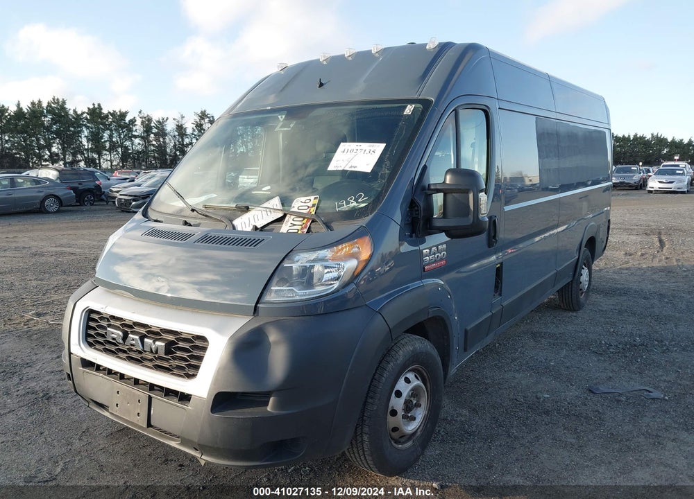 2019 RAM PROMASTER 3500 CARGO VAN HIGH ROOF 159 WB EXT VIN: 3C6URVJG3KE541982