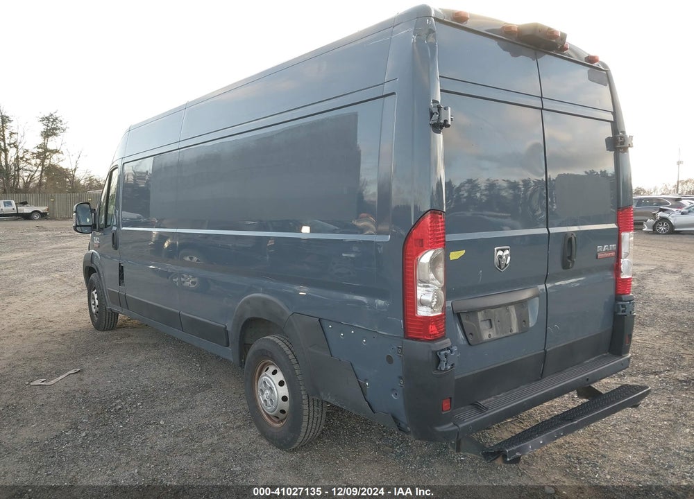 2019 RAM PROMASTER 3500 CARGO VAN HIGH ROOF 159 WB EXT VIN: 3C6URVJG3KE541982