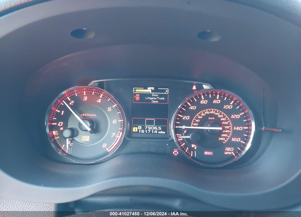 2016 SUBARU WRX VIN: JF1VA1B66G9822114