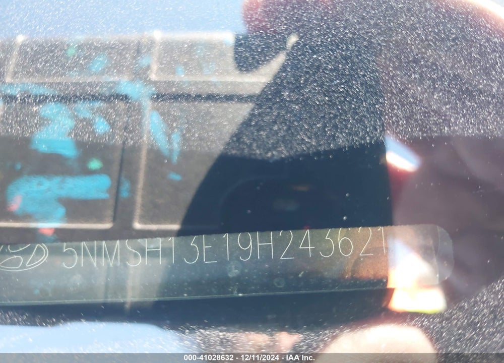 2009 HYUNDAI SANTA FE SE VIN: 5NMSH13E19H243621