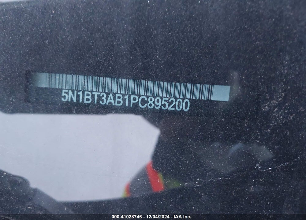 2023 NISSAN ROGUE S VIN: 5N1BT3AB1PC895200