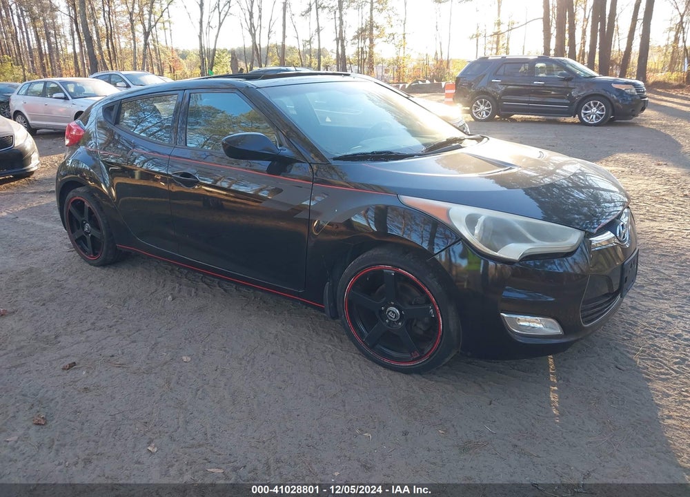 2013 HYUNDAI VELOSTER BASE W/BLACK VIN: KMHTC6AD8DU110684
