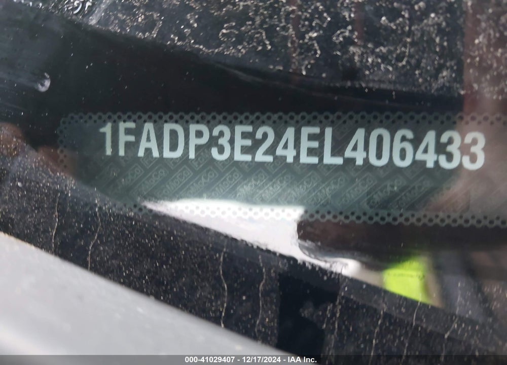 2014 FORD FOCUS S VIN: 1FADP3E24EL406433