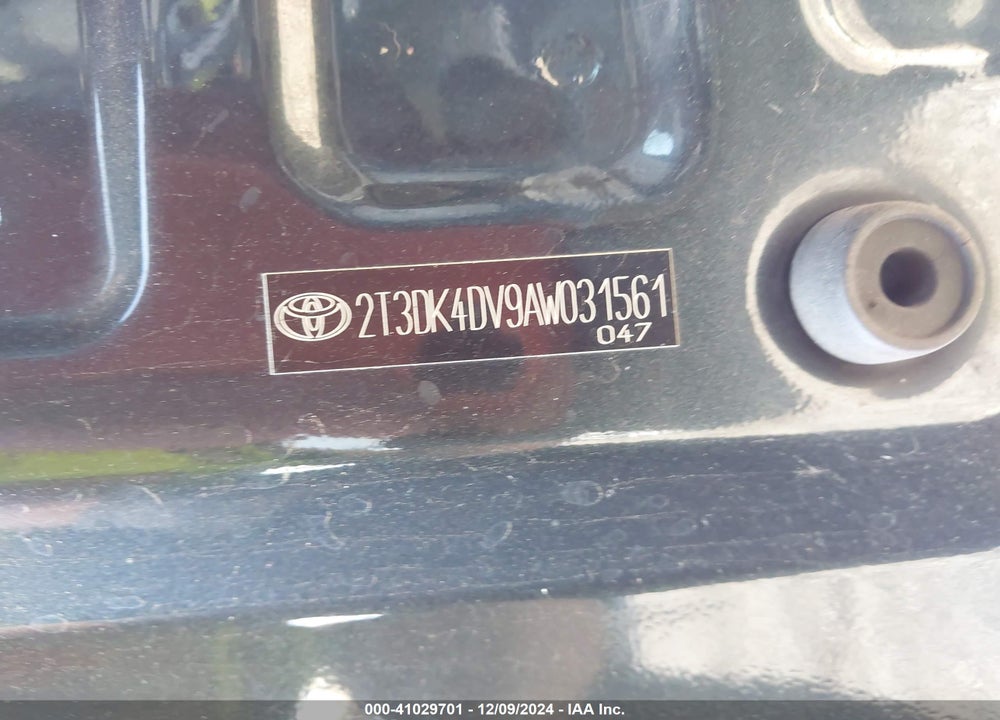 2010 TOYOTA RAV4 LIMITED V6 VIN: 2T3DK4DV9AW031561