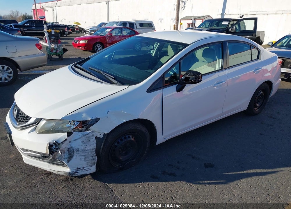 2013 HONDA CIVIC LX VIN: 19XFB2F58DE257603