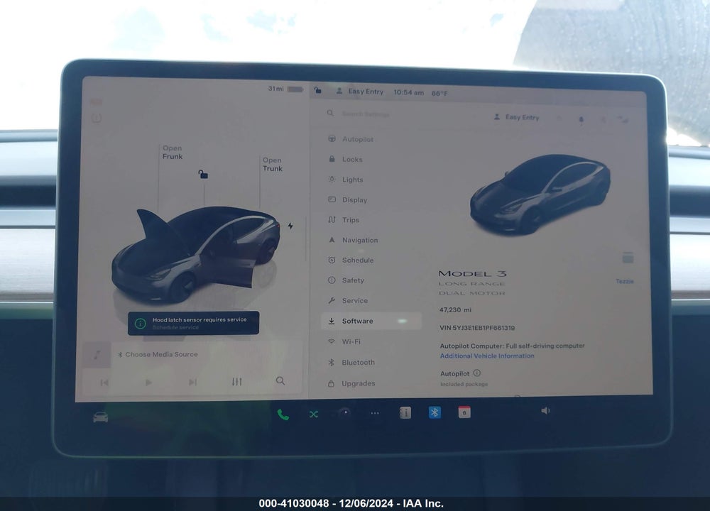2023 TESLA MODEL 3 LONG RANGE DUAL MOTOR ALL-WHEEL DRIVE VIN: 5YJ3E1EB1PF661319