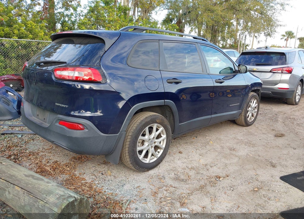 2016 JEEP CHEROKEE SPORT VIN: 1C4PJLAB6GW230310