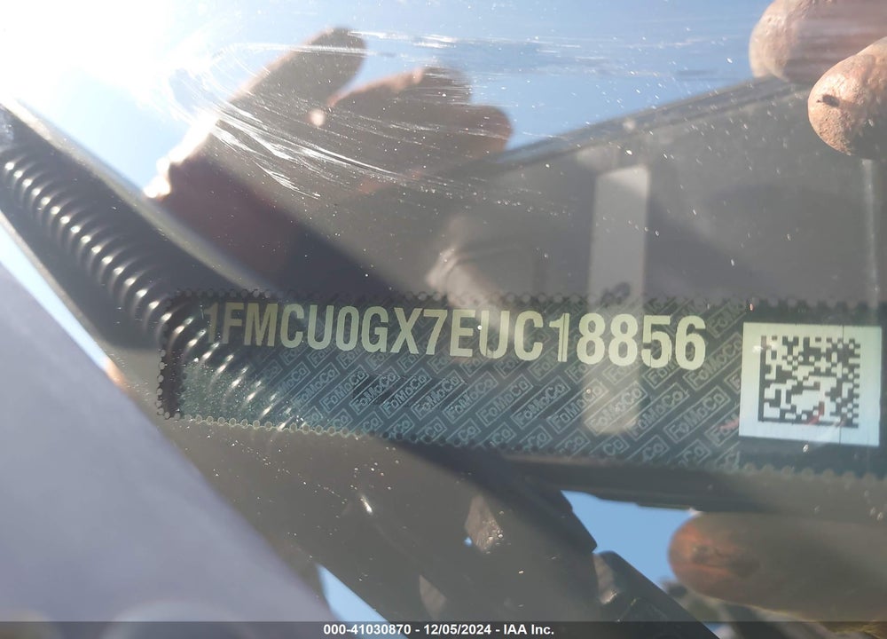 2014 FORD ESCAPE SE VIN: 1FMCU0GX7EUC18856