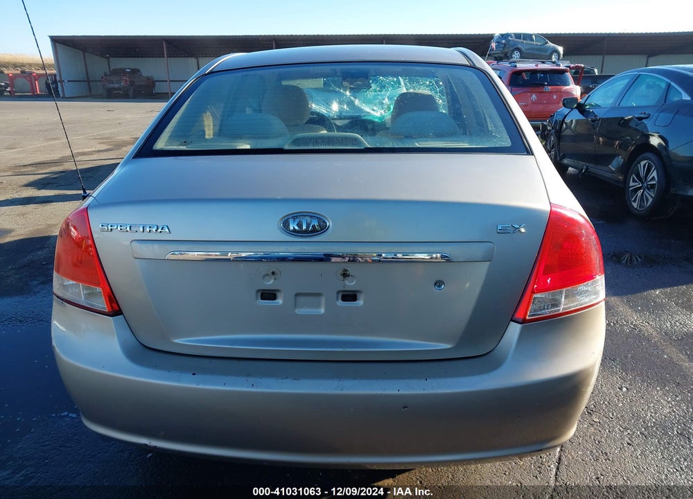 2008 KIA SPECTRA EX VIN: KNAFE121485492809