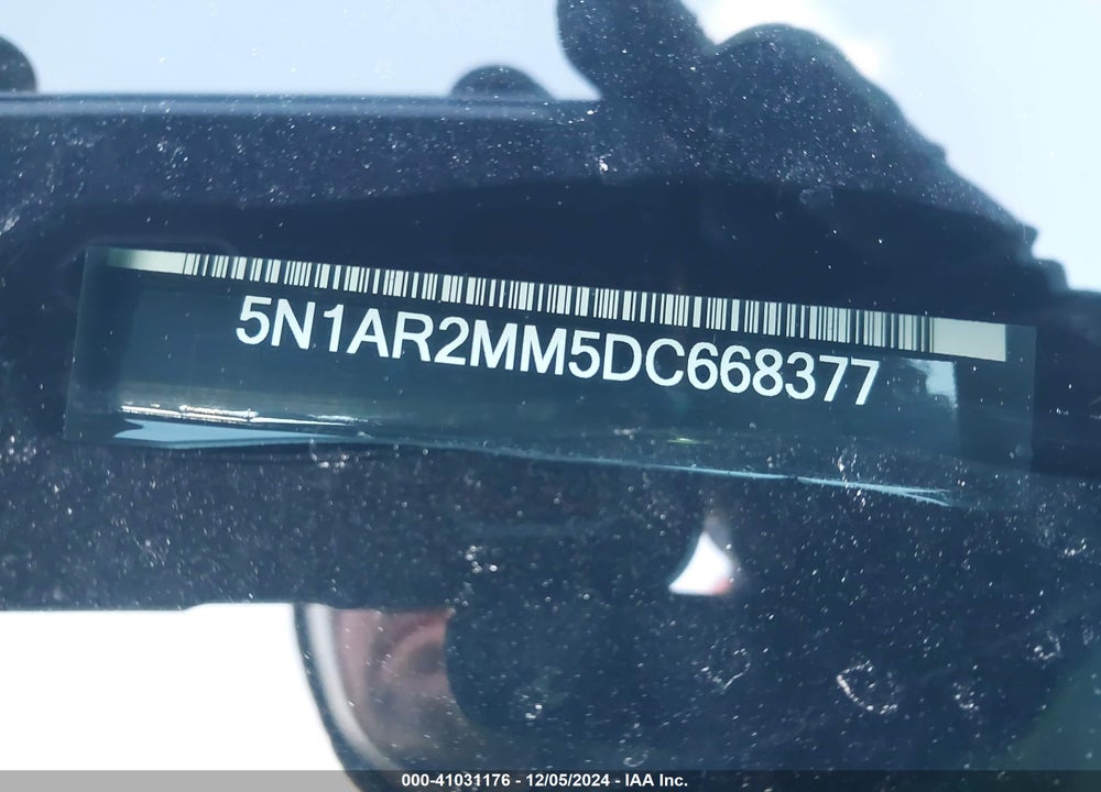 2013 NISSAN PATHFINDER PLATINUM VIN: 5N1AR2MM5DC668377