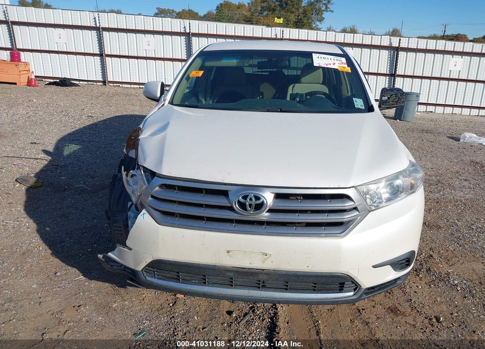 2013 TOYOTA HIGHLANDER BASE V6 VIN: 5TDZK3EH5DS122468