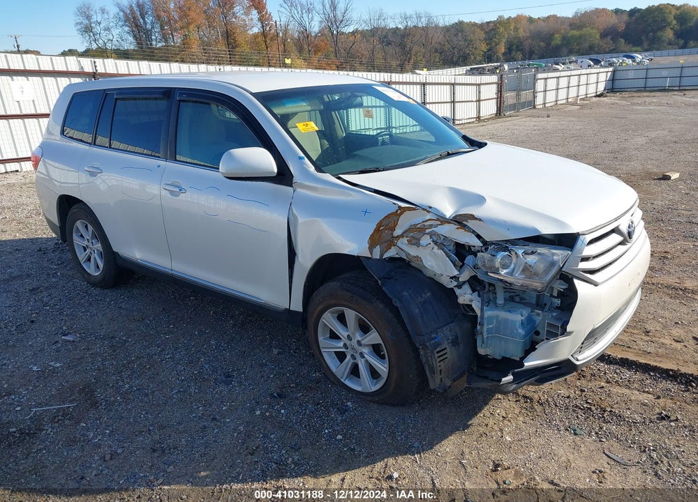 2013 TOYOTA HIGHLANDER BASE V6 VIN: 5TDZK3EH5DS122468