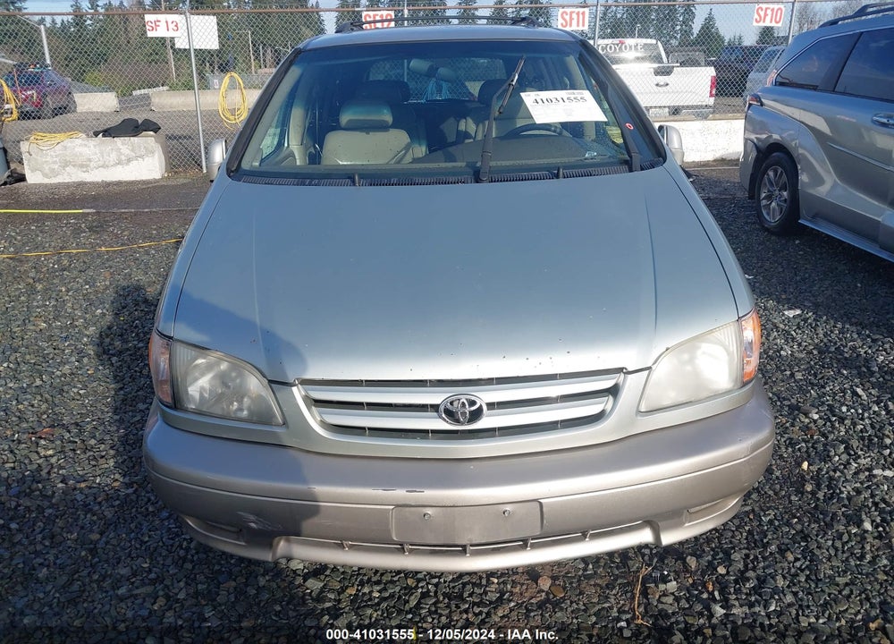 2001 TOYOTA SIENNA XLE VIN: 4T3ZF13C31U348969