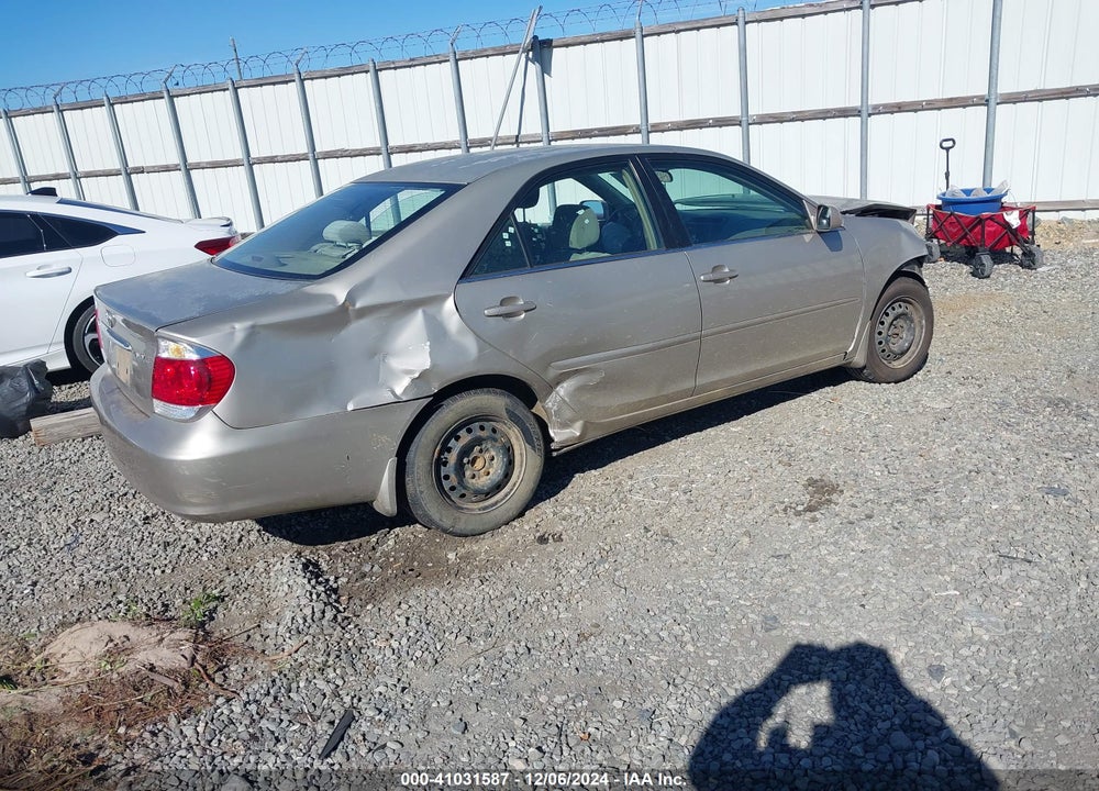 2005 TOYOTA CAMRY LE VIN: 4T1BE32K75U017156