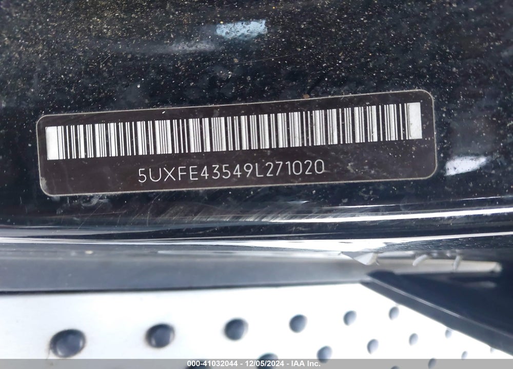 2009 BMW X5 XDRIVE30I VIN: 5UXFE43549L271020