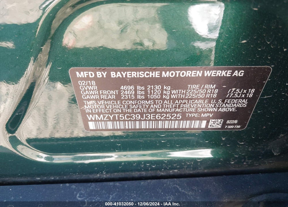 2018 MINI COUNTRYMAN COOPER S VIN: WMZYT5C39J3E62525