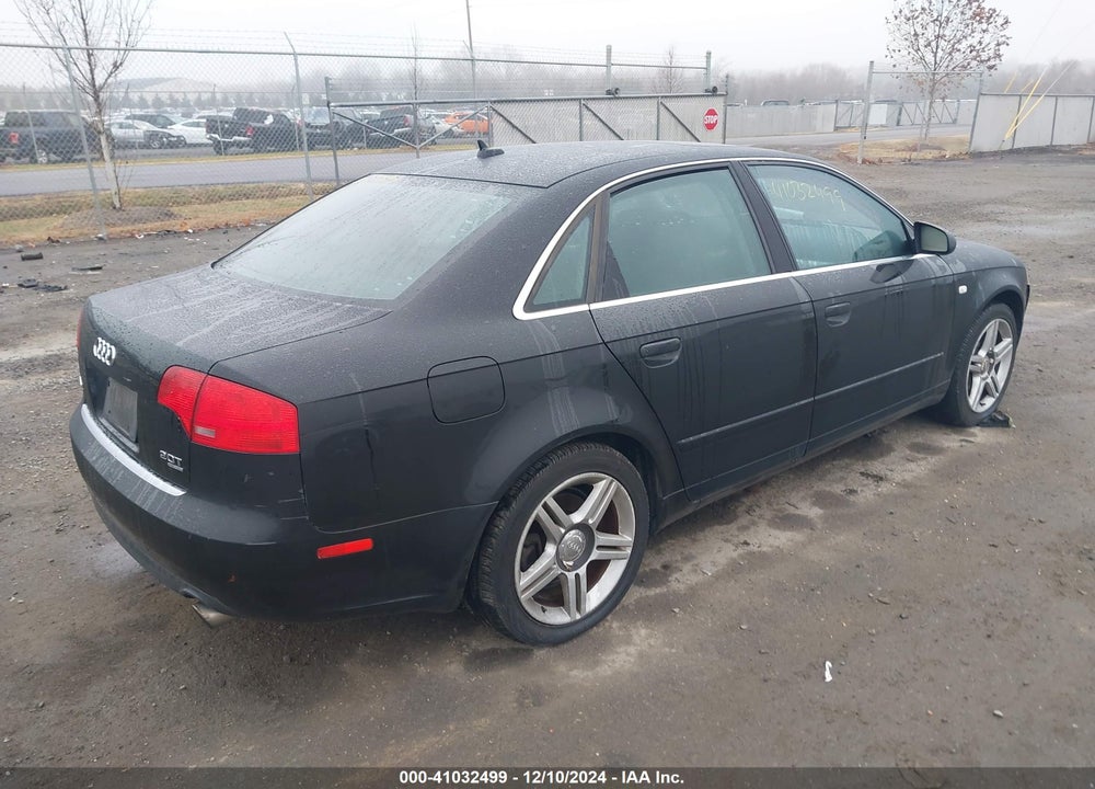 2007 AUDI A4 2.0T VIN: WAUDF78E67A205784