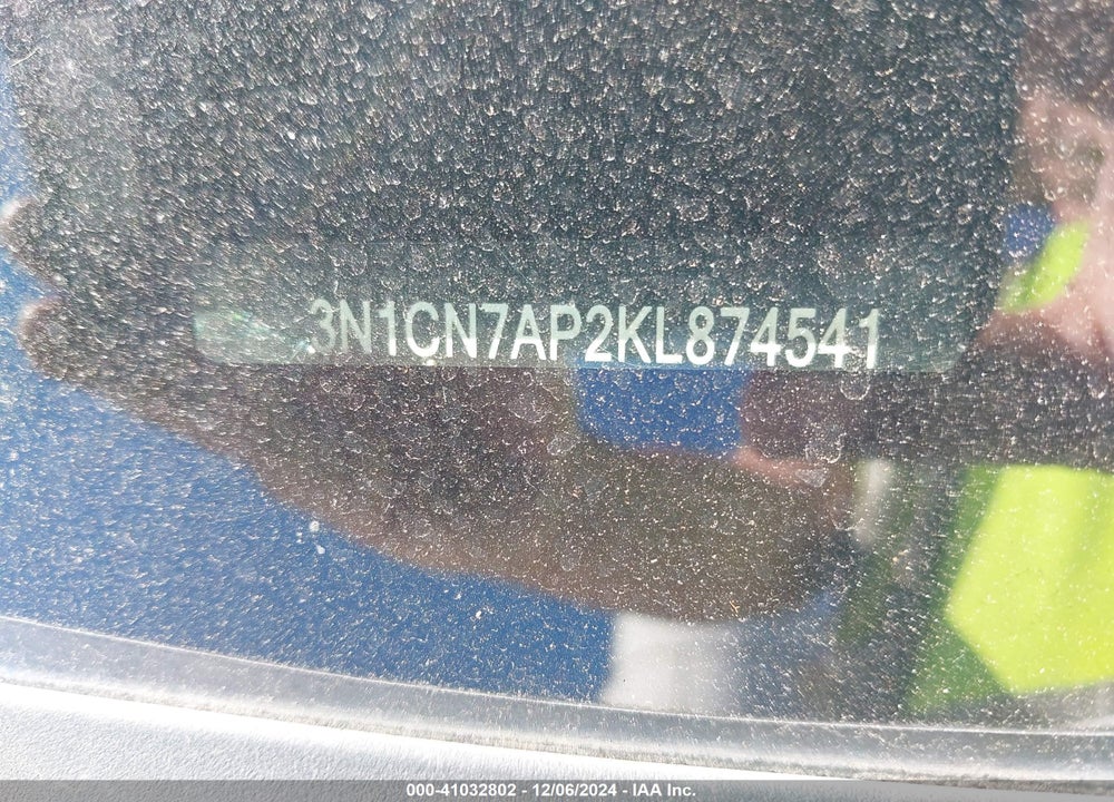 2019 NISSAN VERSA 1.6 SV VIN: 3N1CN7AP2KL874541