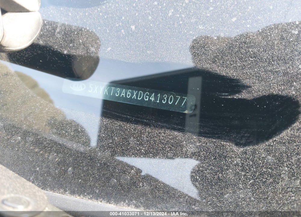 2013 KIA SORENTO VIN: 5XYKT3A6XDG413077