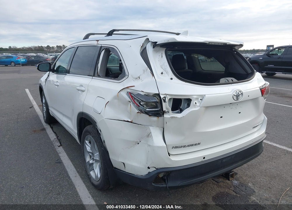 2015 TOYOTA HIGHLANDER LIMITED V6 VIN: 5TDDKRFH9FS080868