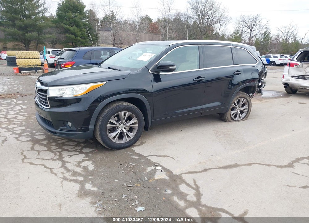 2015 TOYOTA HIGHLANDER XLE V6 VIN: 5TDJKRFH9FS180701