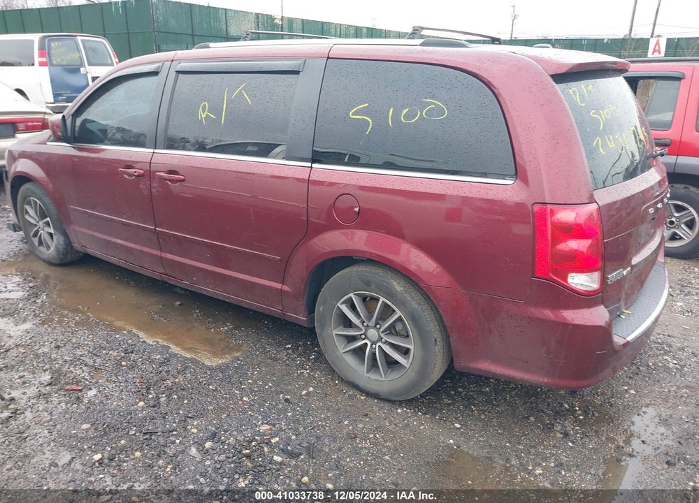 2017 DODGE GRAND CARAVAN SXT VIN: 2C4RDGCGXHR596345