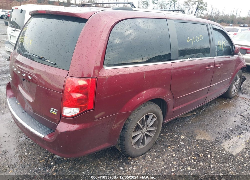 2017 DODGE GRAND CARAVAN SXT VIN: 2C4RDGCGXHR596345