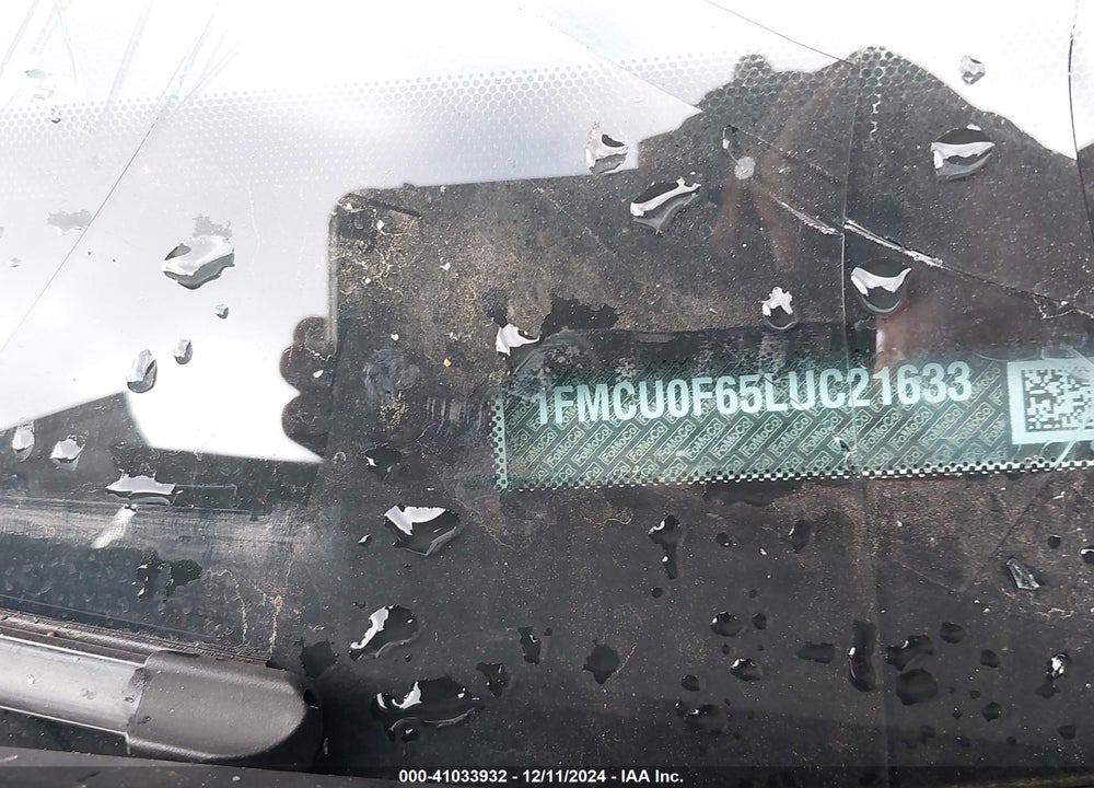 2020 FORD ESCAPE S VIN: 1FMCU0F65LUC21633