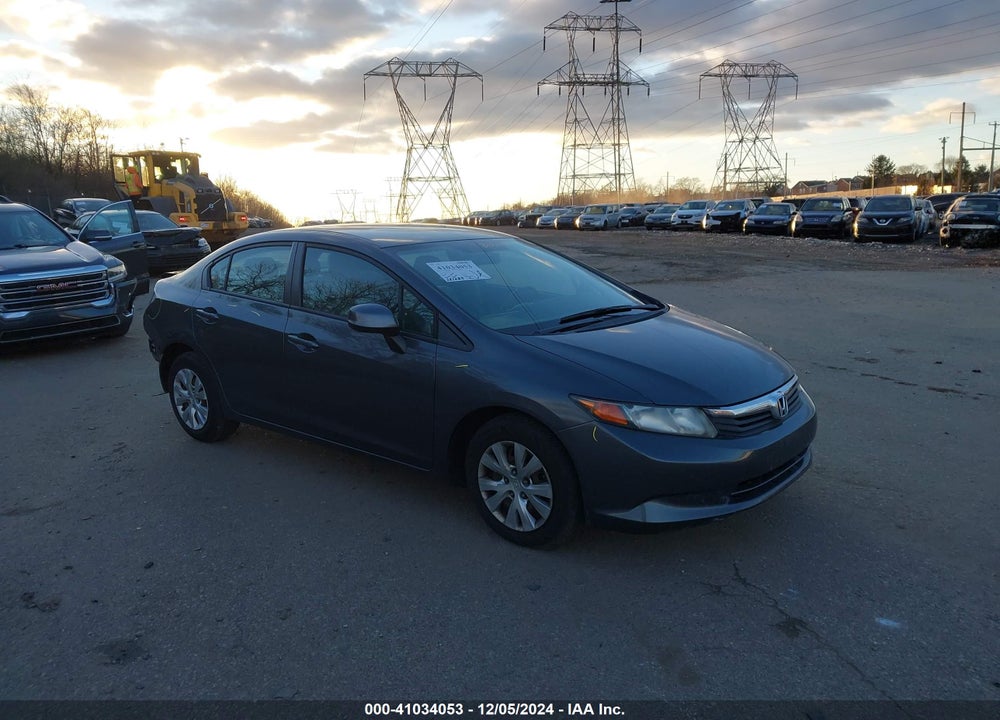 2012 HONDA CIVIC LX VIN: 19XFB2F54CE312272