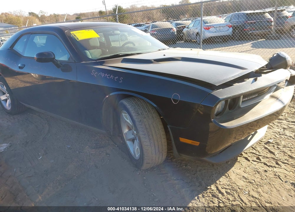 2012 DODGE CHALLENGER SXT VIN: 2C3CDYAGXCH186601