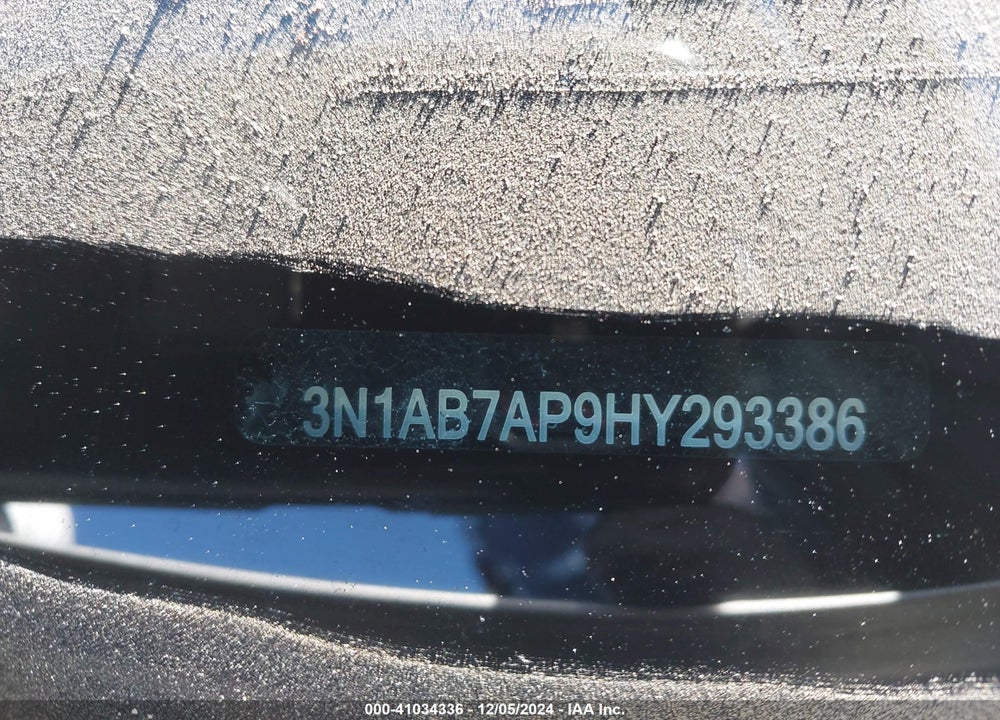 2017 NISSAN SENTRA S VIN: 3N1AB7AP9HY293386