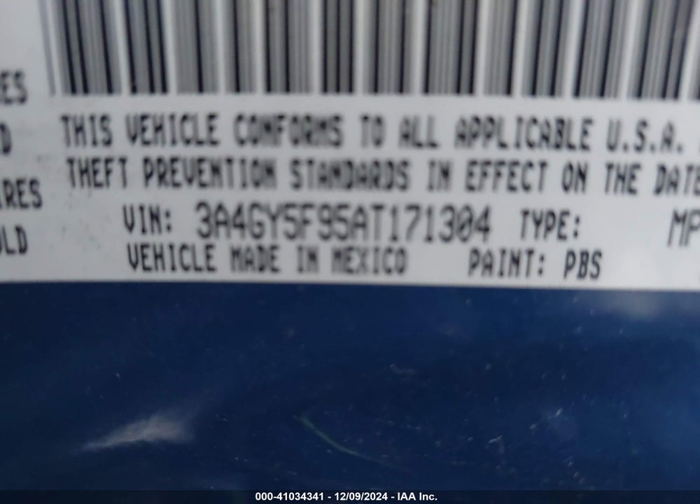 2010 CHRYSLER PT CRUISER CLASSIC VIN: 3A4GY5F95AT171304