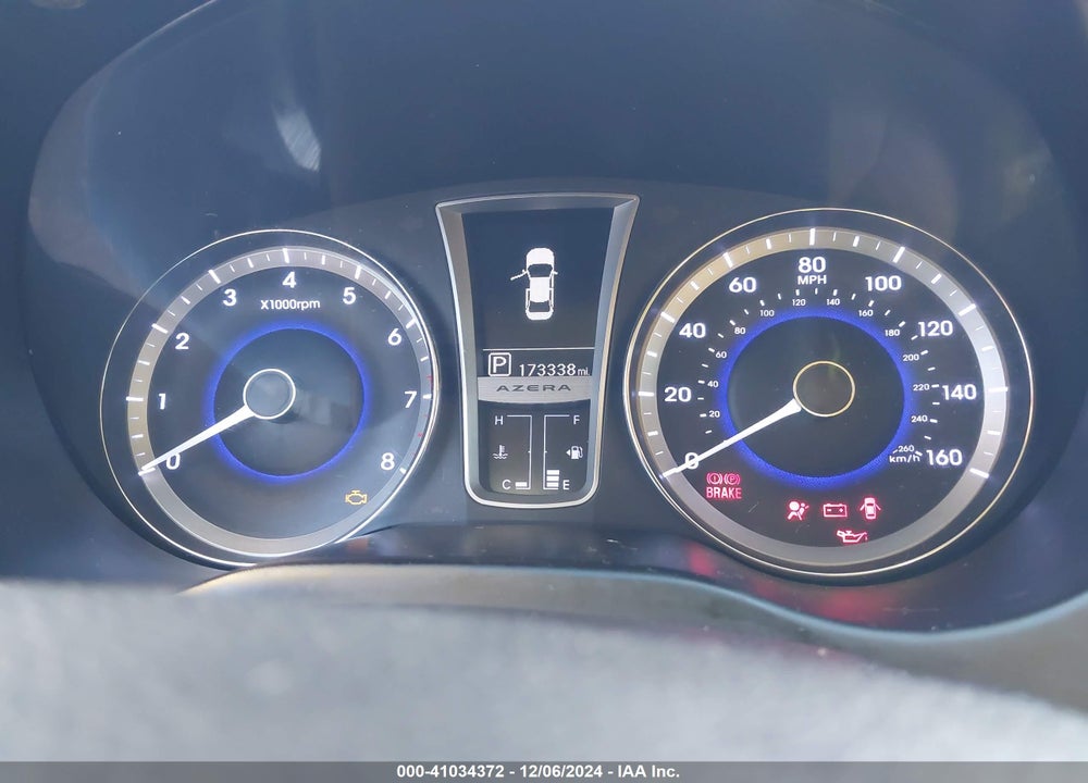 2014 HYUNDAI AZERA VIN: KMHFG4JG6EA354949