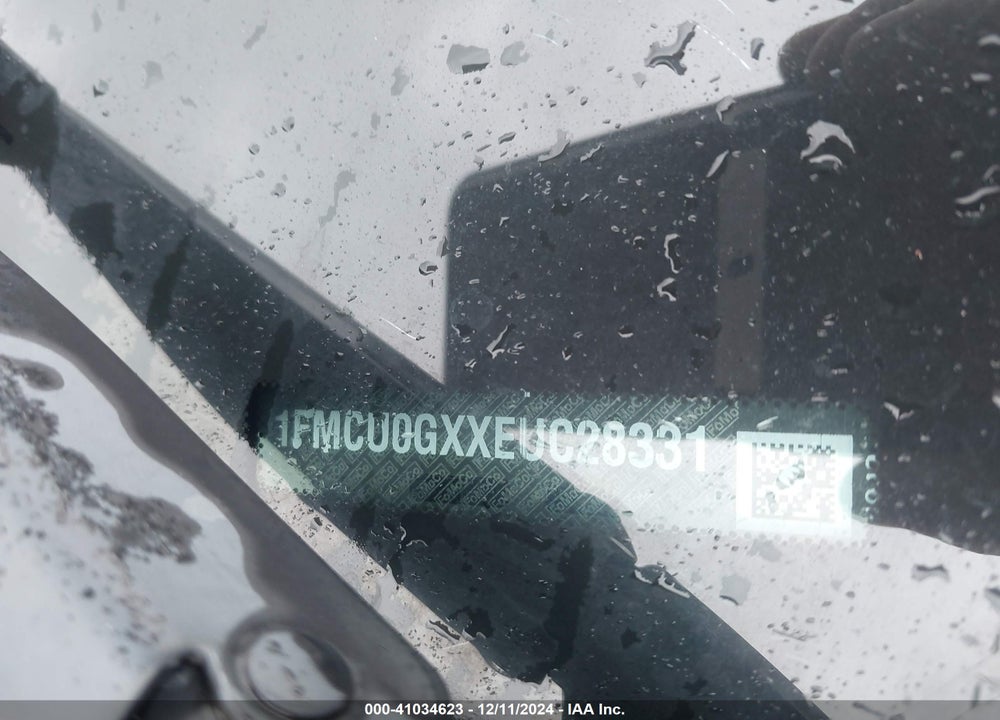 2014 FORD ESCAPE SE VIN: 1FMCU0GXXEUC28331