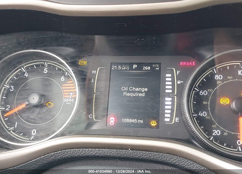 2016 JEEP CHEROKEE LATITUDE VIN: 1C4PJLCB5GW319752