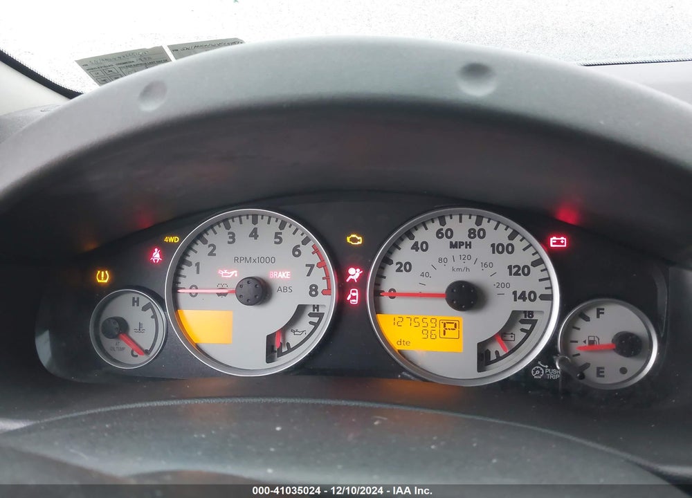 2012 NISSAN XTERRA PRO - 4X VIN: 5N1AN0NWXCC515184
