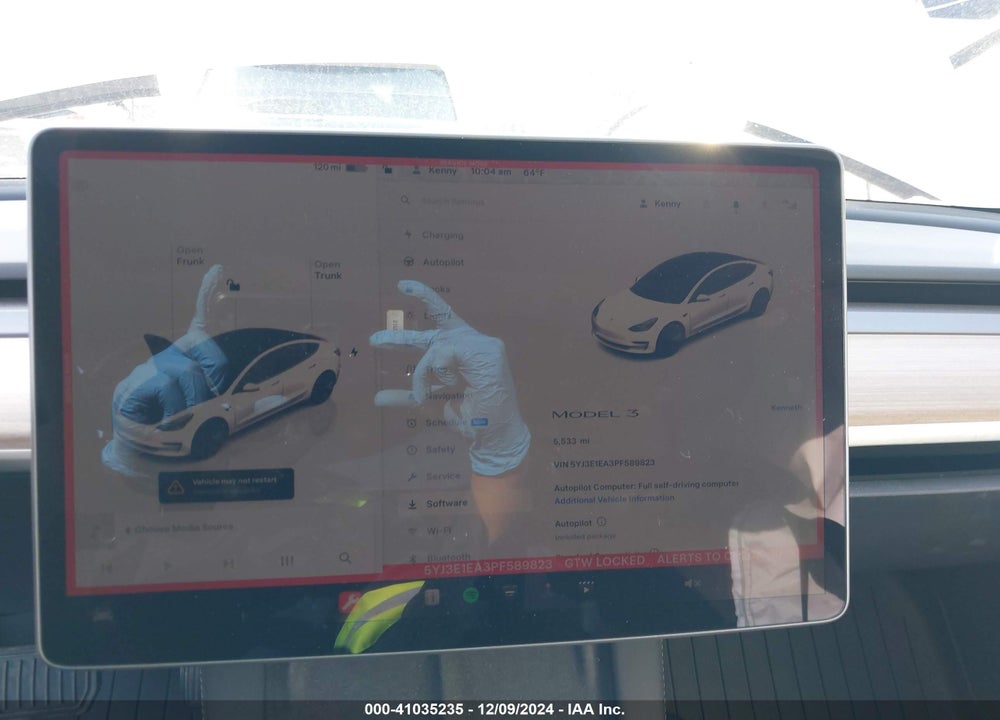 2023 TESLA MODEL 3 REAR-WHEEL DRIVE VIN: 5YJ3E1EA3PF589823