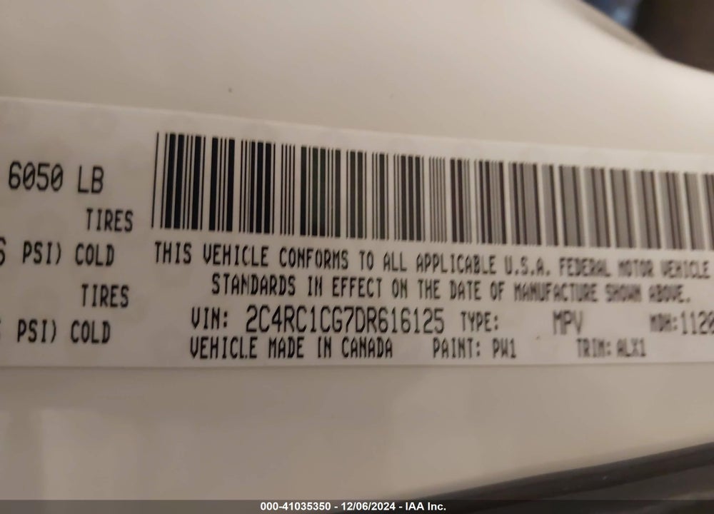 2013 CHRYSLER TOWN & COUNTRY TOURING-L VIN: 2C4RC1CG7DR616125
