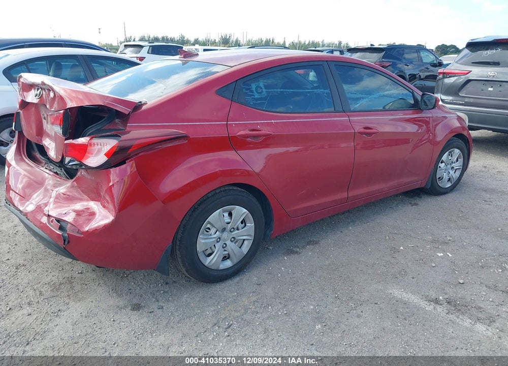 2016 HYUNDAI ELANTRA SE VIN: KMHDH4AE6GU584415