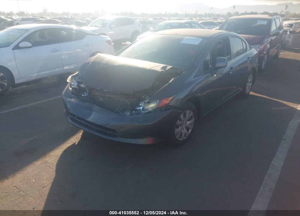 2012 HONDA CIVIC LX VIN: 19XFB2F50CE345060